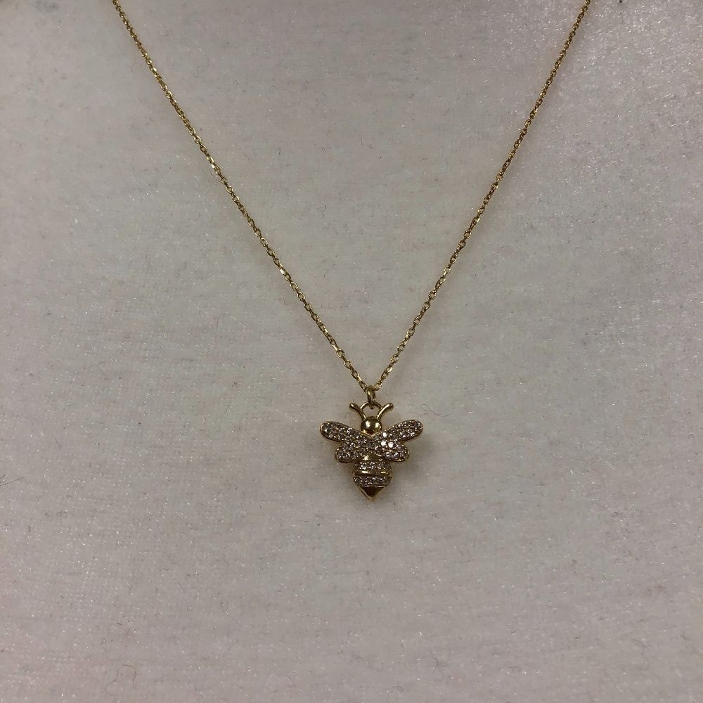 Gold over 925 Sterling Silver Bumble Bee Necklace